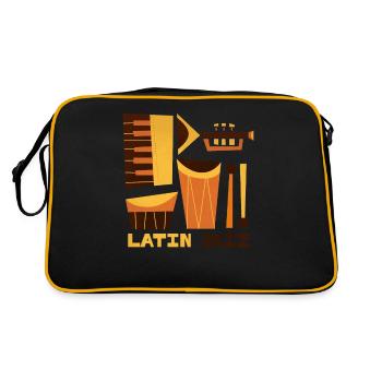 Latin Jazz Music Retro Vintage Musician - Retro Bag - black/gold - Back