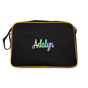 ADALYN Rainbow Cursive Minimaliste - Sac Retro - noir/or - Dos