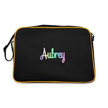 ADDISON Rainbow Cursive minimaliste - Sac Retro - noir/or - Dos