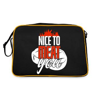 Nice To Meat You Beef Lover - Retro Bag - black/gold - Back