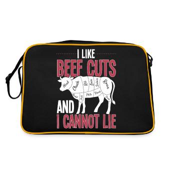 Beef Cuts And I Cannot Lie Meat Lover - Retro Bag - black/gold - Back