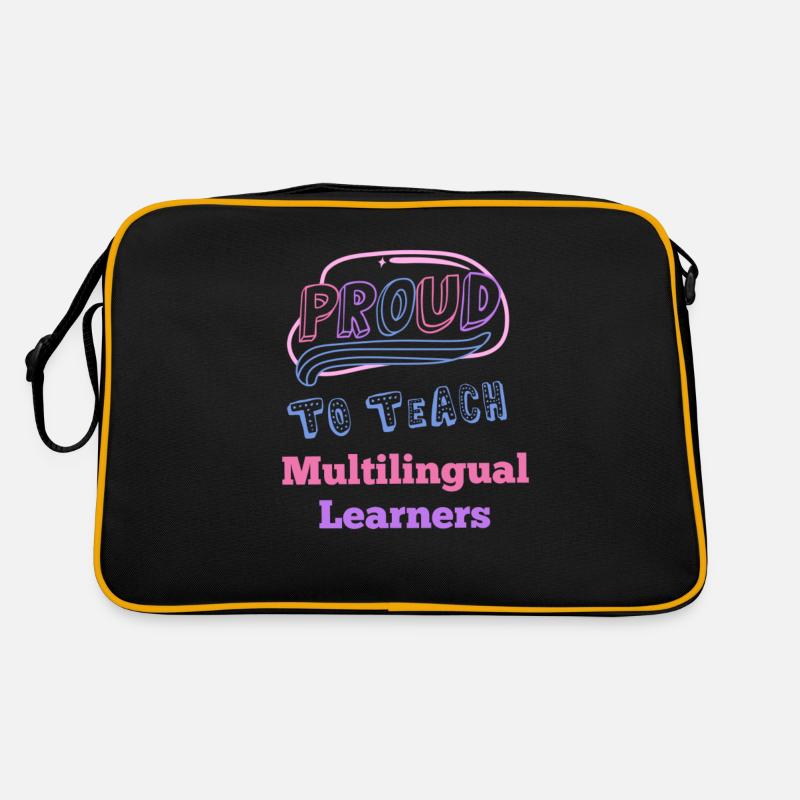 Proud to teach multilingual learners Mehrsprachig Retro Tasche