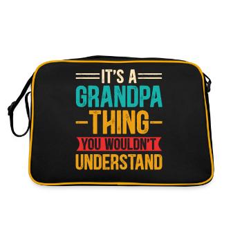 Grandpa Thing - Retro Bag - black/gold - Back