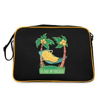 Eh, nee. Meine Bauchspeicheldrüse Eh, Nah. Meine B - Retro Tasche - Schwarz/Gold - Hinten