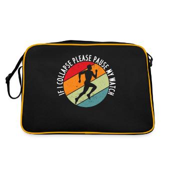 Si je tombe en panne, s’il vous plaît gardez mon - Sac Retro - noir/or - Dos