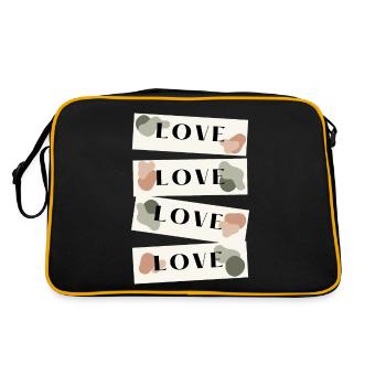 LIEBE - Retro Tasche - Schwarz/Gold - Hinten