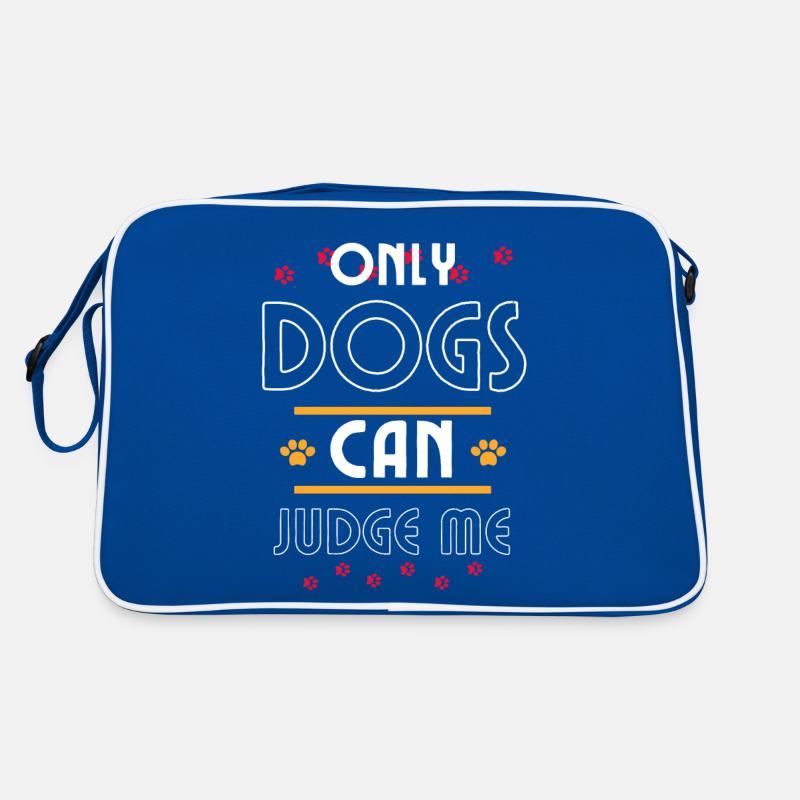 Lustige Hunde Text Retro Tasche