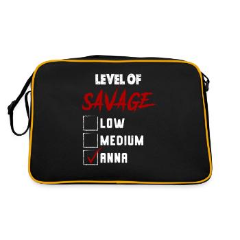 Level of Savage: ANNA Checkmark Novelty Custom Nam - Retro Bag - black/gold - Back