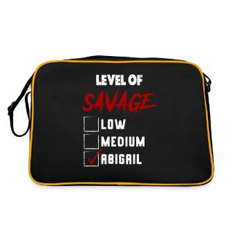 Level of Savage: ABIGAIL Checkmark Novelty Custom - Retro Tasche - Schwarz/Gold - Hinten