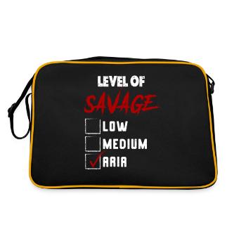 Level of Savage: ARIA Checkmark Novelty Custom Nam - Retro Bag - black/gold - Back