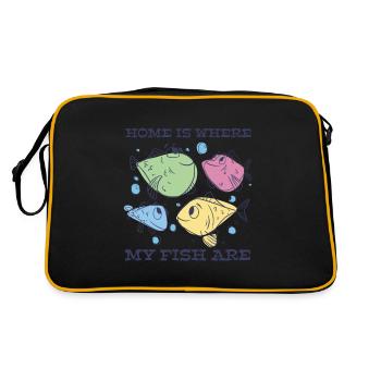 Aquarium Fish Fish Farmers Fish Magnificent Guppy - Sac Retro - noir/or - Dos