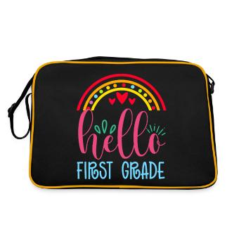 Kinder Crew Funny Kindergarten Teacher 1st Day of - Retro Bag - black/gold - Back