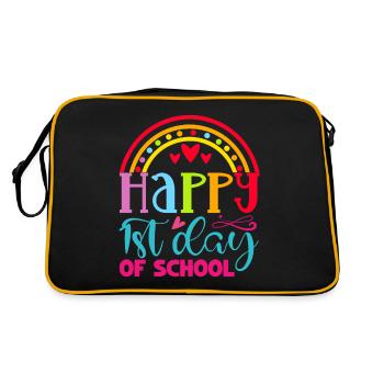 Welcome Back To School First Day of School Teacher - Retro Bag - black/gold - Back