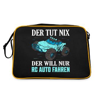 Der tut nix der will nur RC Auto fahren RC Car Mod - Retro Tasche - Schwarz/Gold - Hinten