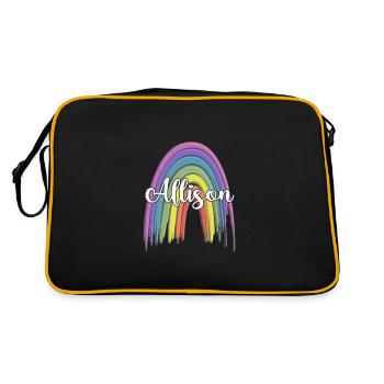 ALLISON Rainbow Cursive - Sac Retro - noir/or - Dos