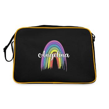 ADDISON Rainbow Cursive - Sac Retro - noir/or - Dos