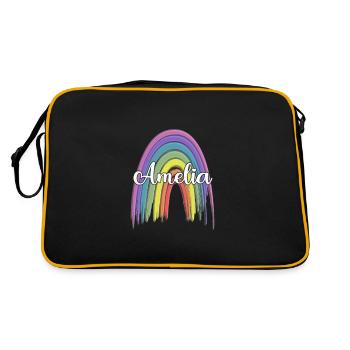 AMELIA Arc-en-ciel Cursive - Sac Retro - noir/or - Dos