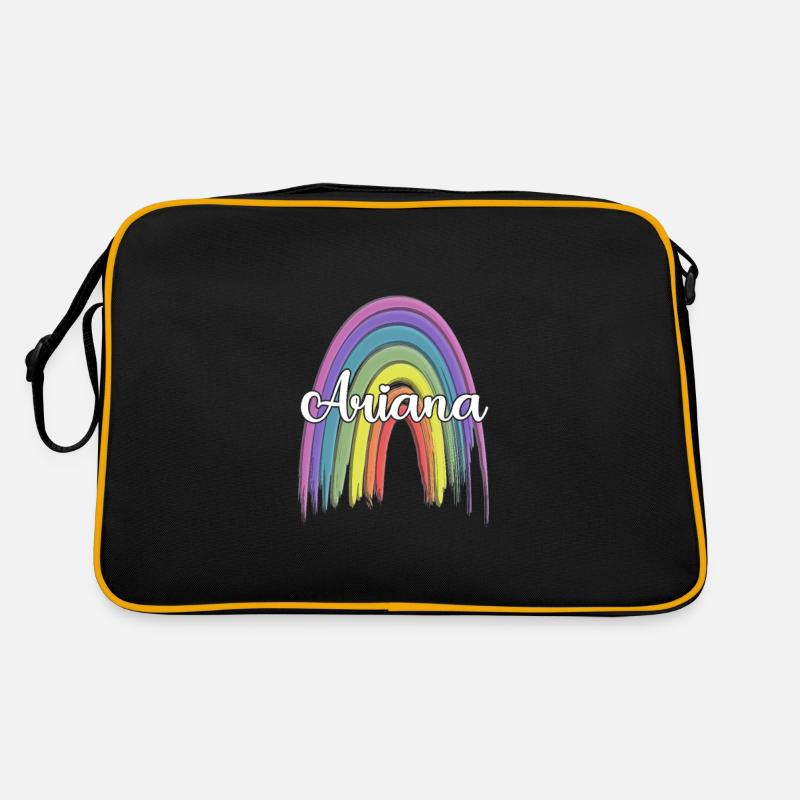 ARIANA Rainbow Cursive - Retro Tasche - Schwarz/Gold