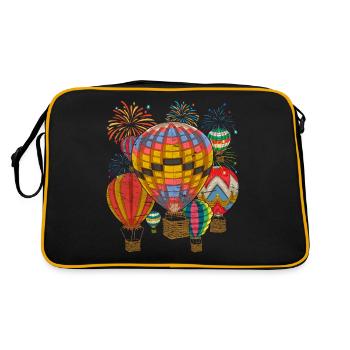 Balloon Ride Fireworks Balloon Pilot Hot Air Balloon - Retro Bag - black/gold - Back