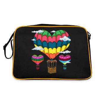 Balloon Ride Balloon Heart Gift Montgolfière - Sac Retro - noir/or - Dos