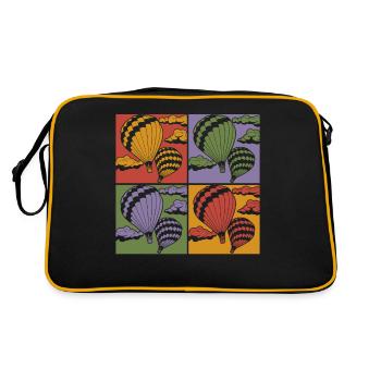 Pop Art Balloonist Idée cadeau Montgolfière - Sac Retro - noir/or - Dos