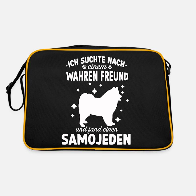 Samojeden Hundeschule Samojede Gassi Hunde Retro Tasche