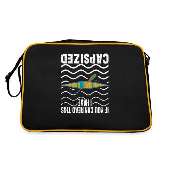 Fun Kayak Kayaking If You're Reading This - Retro Bag - black/gold - Back