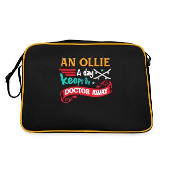Un Ollie par jour éloigne le médecin - Sac Retro - noir/or - Dos