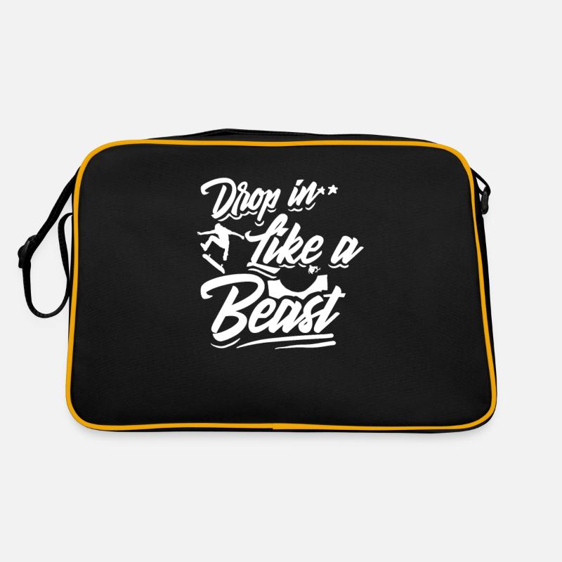 Drop in like a Beast skateboard clothing Retro Bag