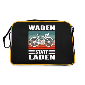 Rennrad Radsport retro Sunset für Rennradfahrer - Retro Tasche - Schwarz/Gold - Hinten