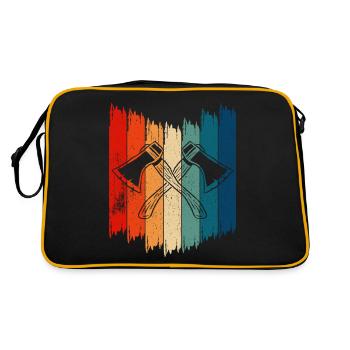 Vintage Axe Throwing Retro Axe Throwing - Retro Tasche - Schwarz/Gold - Hinten
