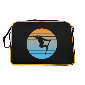 Skieurs Ski de Noël Sports d'hiver Ski - Sac Retro - noir/or - Dos