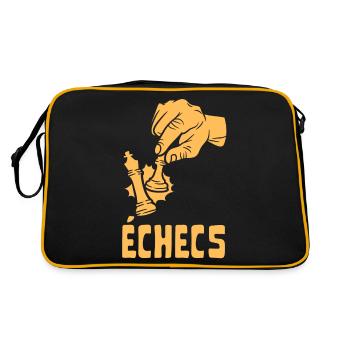 échecs main prendre une pièce tactique stratégie - Sac Retro - noir/or - Dos