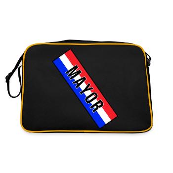 Mayor Sash Costume - Mayor - Retro Tasche - Schwarz/Gold - Hinten