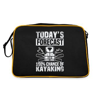 Today's prediction 100% chance of kayaking - Retro Bag - black/gold - Back