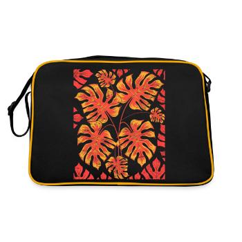 Monstera Deliciosa quitte Tropical Monstera - Sac Retro - noir/or - Dos