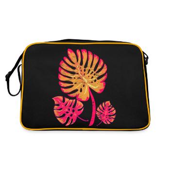 Monstera Deliciosa Cadeau végétal Monstera - Sac Retro - noir/or - Dos