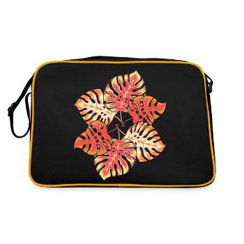 Tropical Monstera Deliciosa feuilles Monstera - Sac Retro - noir/or - Dos