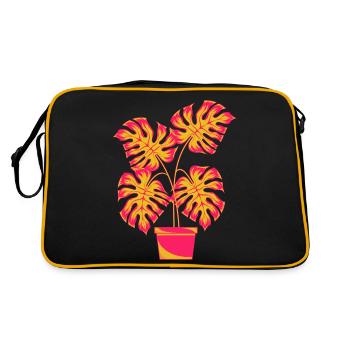 Plante en pot Tropical Monstera Deliciosa Monstera - Sac Retro - noir/or - Dos