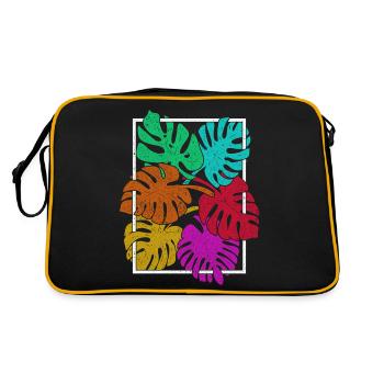 Monstera Deliciosa - Sac Retro - noir/or - Dos