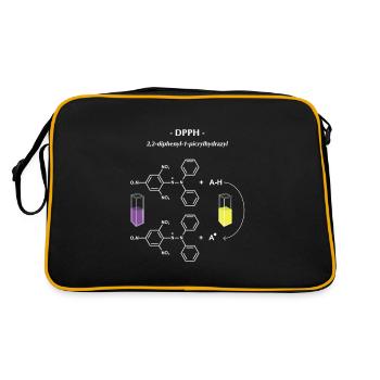 DPPH 2 2 Diphenyl 1 picrylhydrazyl - Retro Tasche - Schwarz/Gold - Hinten