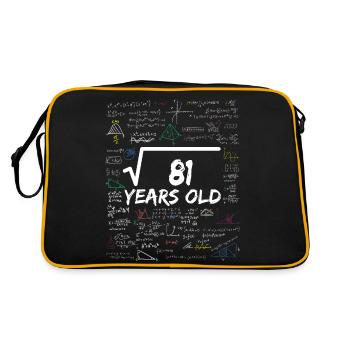 Racine carrée de 81 9TH Funny Math Birthday - Sac Retro - noir/or - Dos
