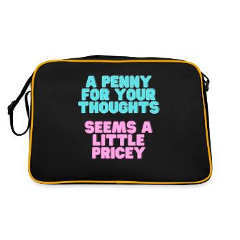 A Penny for your thoughts seems a little Pricey - Retro Bag - black/gold - Back