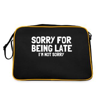 Late delay comes later verdict - Retro Bag - black/gold - Back