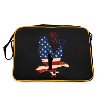 4 juillet Jour de l’indépendance - Sac Retro - noir/or - Dos