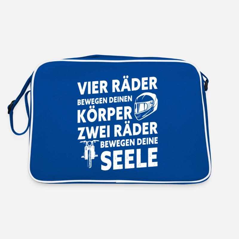 Vier Räder Bewegen Den Körper Zwei Räder Bewegen Retro Tasche