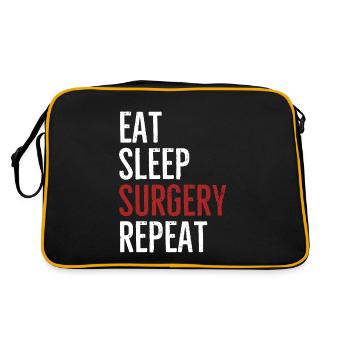 Eat Schlafchirurgie Wiederholung - Retro Tasche - Schwarz/Gold - Hinten