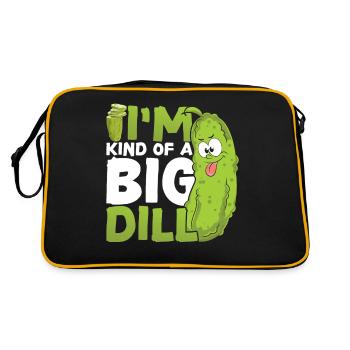 Cornichon Concombre Légumes Drôle De Concombre - Sac Retro - noir/or - Dos