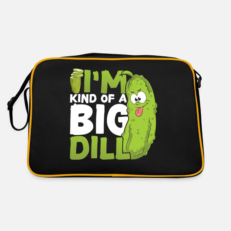 Pickle Cucumber Vegetables Funny Cucumber Retro Bag