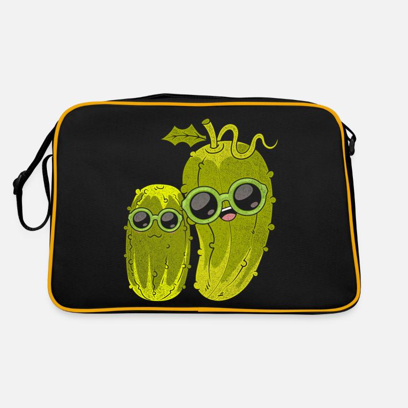 Coole Sonnebrille Gemüse Geschenkidee Gurke Retro Tasche